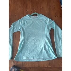 Under Armour Long Sleeve Athletic Top Blue Thumbholes Women's Size Medium